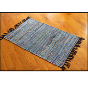 Rag Rug Overdyed Cotton Rust 3'x5 by Homeportonline