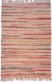 Sturbridge Rag Rug Cotton Pink 2' x 3' by Homeportonline
