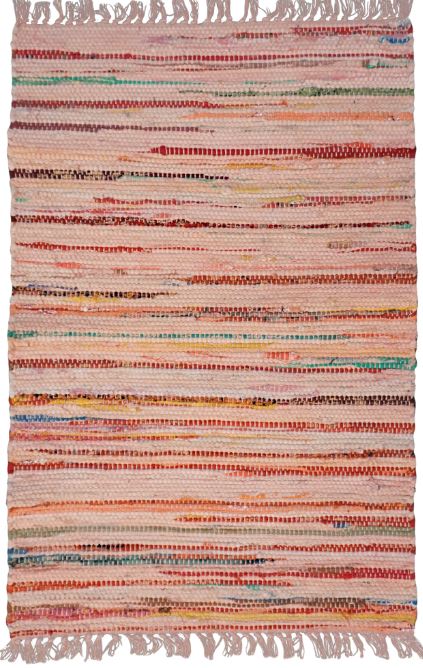 Sturbridge Rag Rug Cotton Pink 2' x 3' by Homeportonline