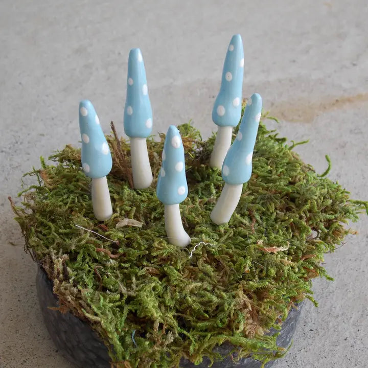Fairy Garden Mushroom Gnome-style Plant Pick