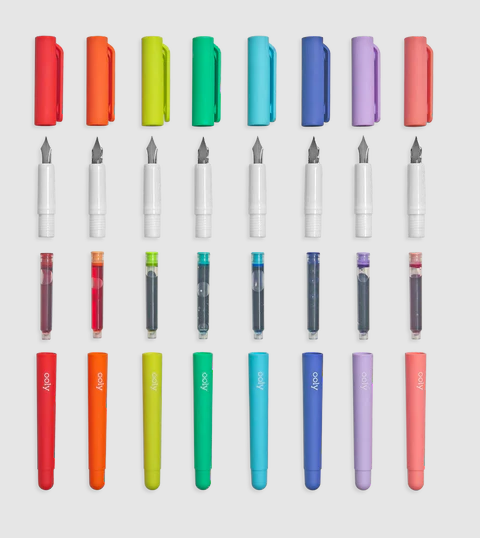 Fountain Pens Color Write Set of 8 by Homeportonline