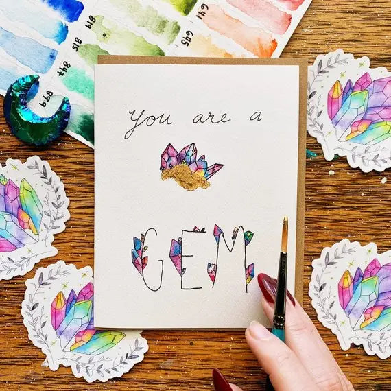 Gem Greeting Card