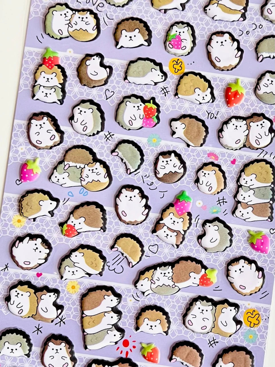 Stickers Puffy Hedgehog by Homeportonline