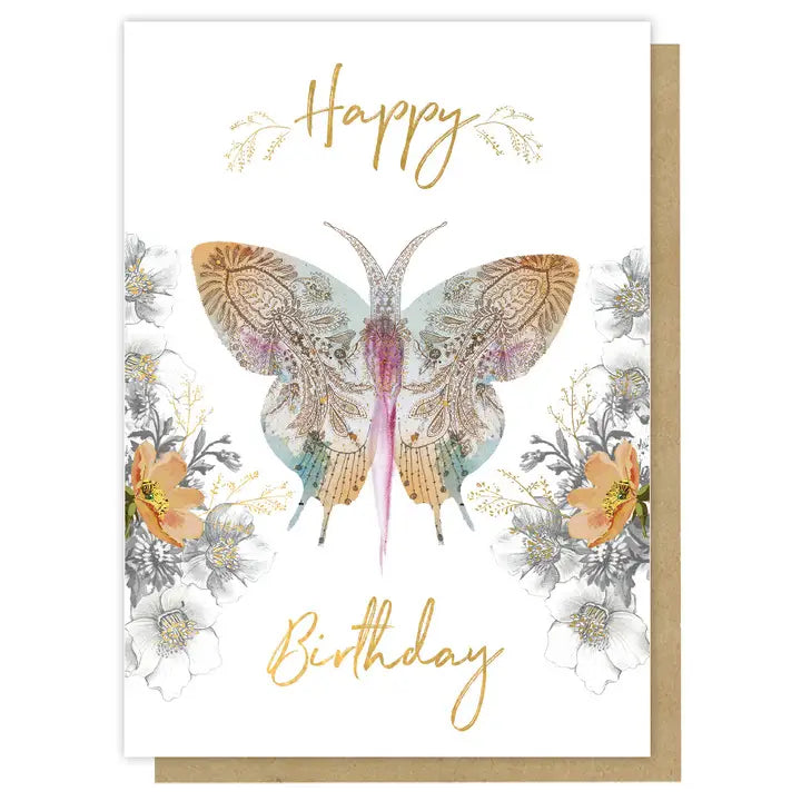 Greeting Card - Paisley Butterfly Birthday