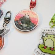 Cute Animal Keychains - Possum, Raccoon, Frog Key Fob