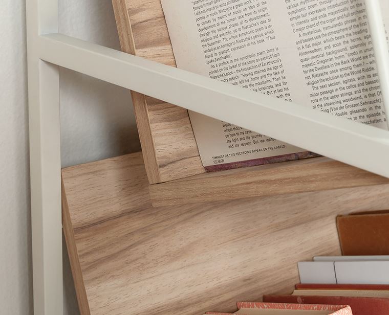 Nova Loft Storage Three Shelf Kiln Acacia Finish by Homeportonline