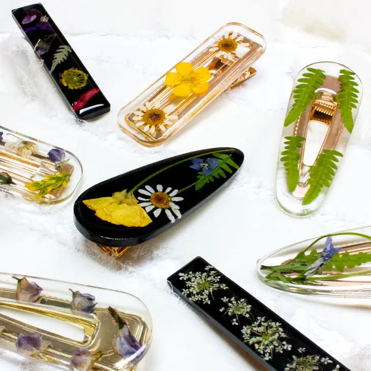 Pressed Flower Hair Clip