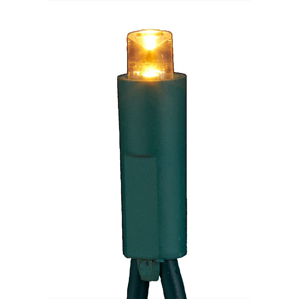 50-Light 5MM LED Green Wire Light Set - 'Silver & Gold'