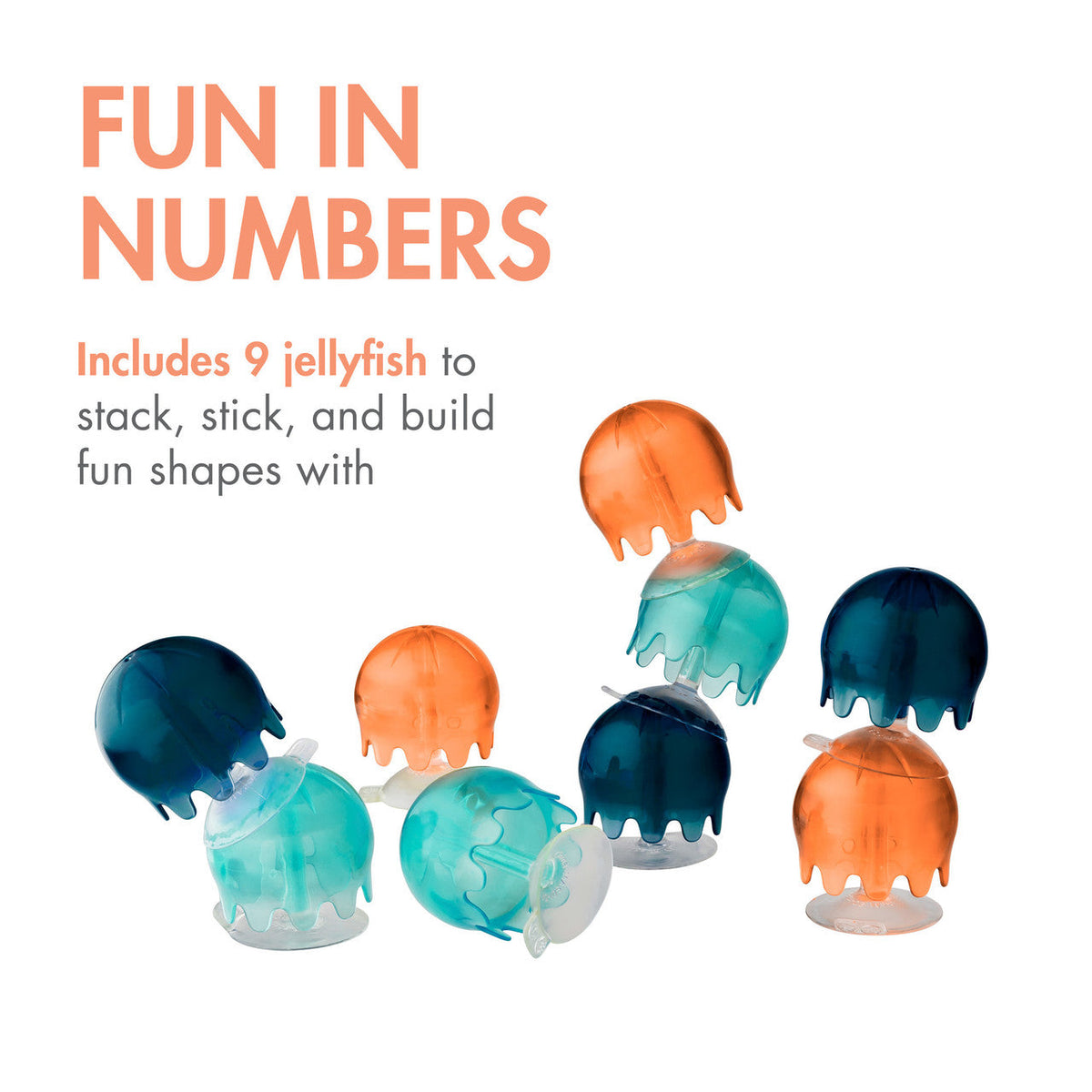 Jellies | 9 Piece Building Bath Toy Set