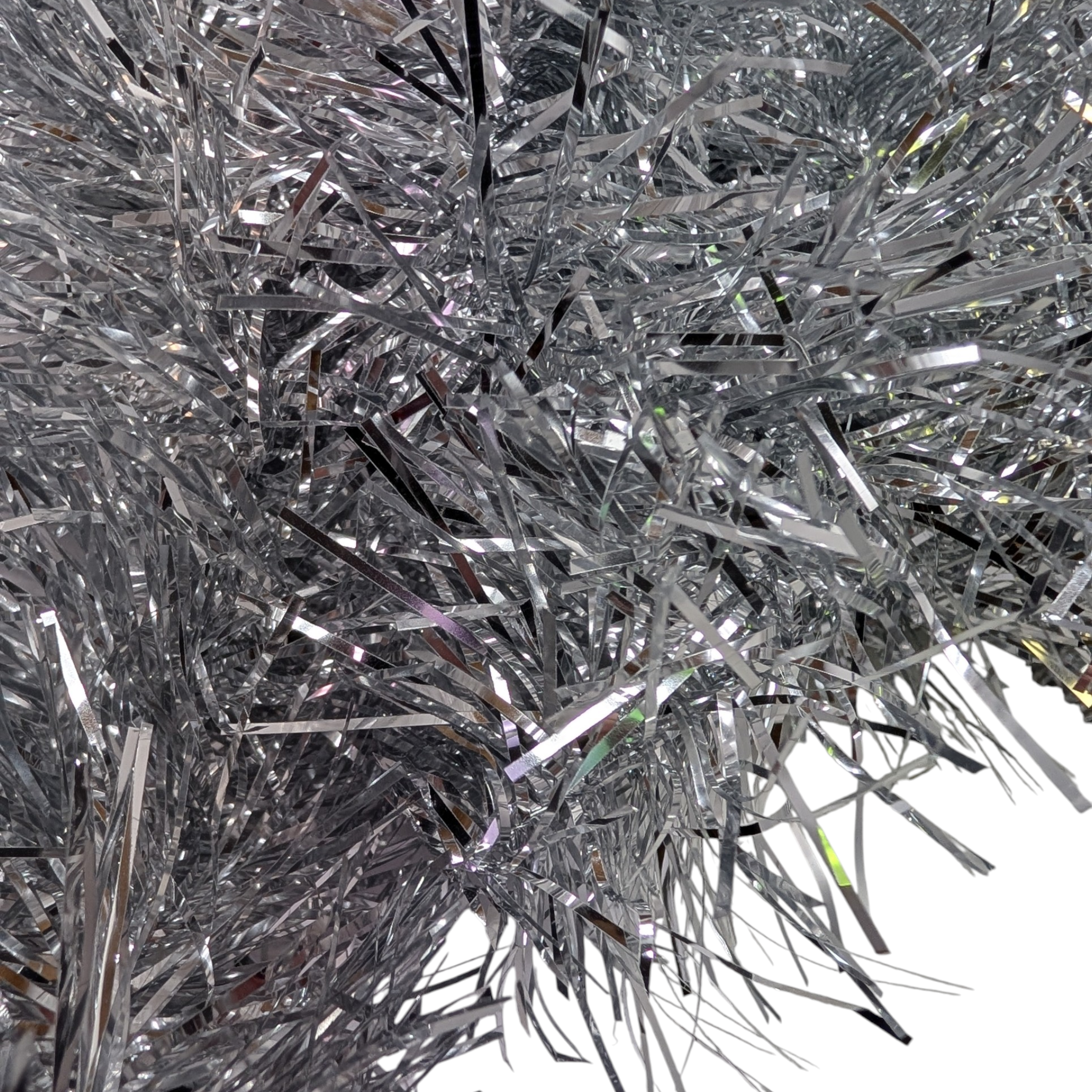 15 foot 5 Ply Classic Tinsel Garland - Silver