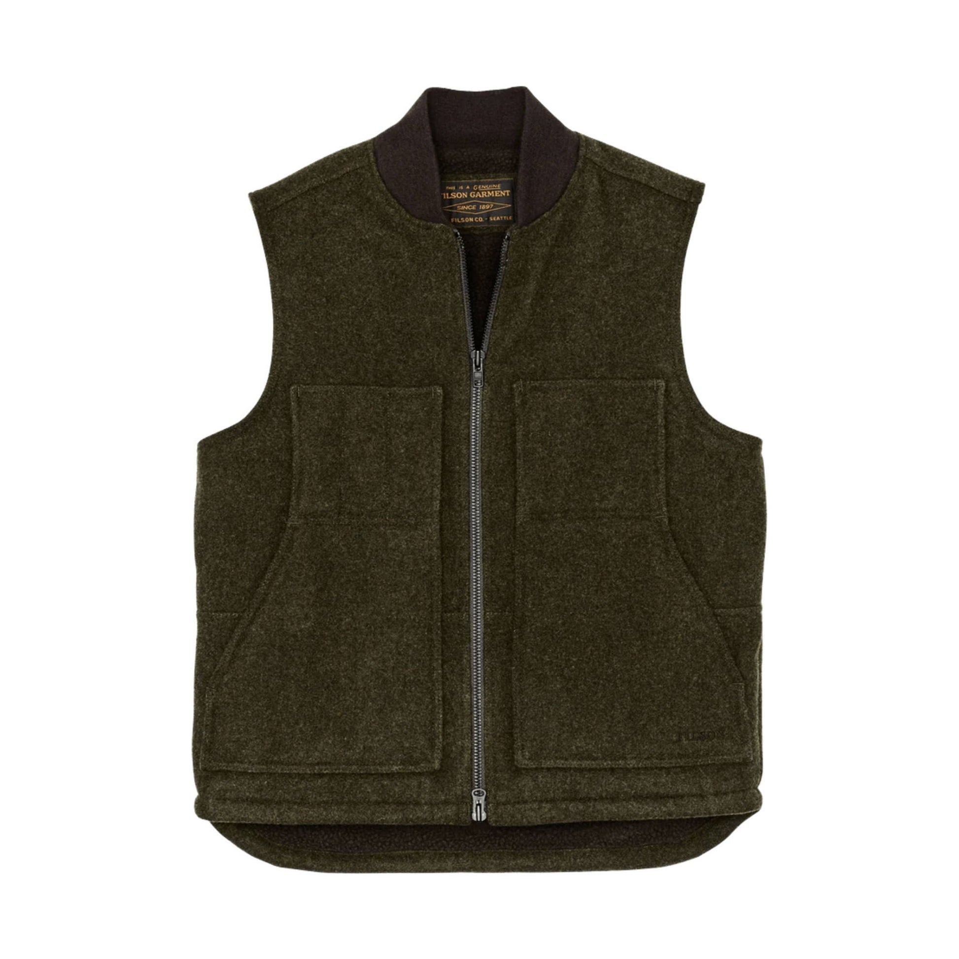 Filson Lined Mackinaw Wool Work Vest - Forest Green by Lenny's Shoe & Apparel