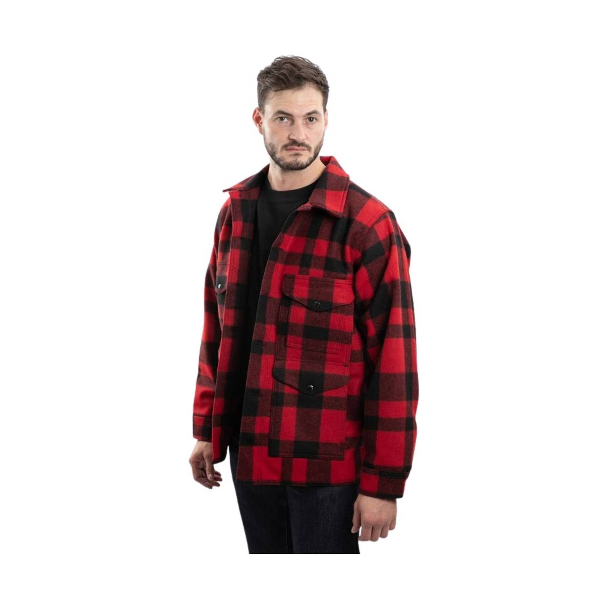 Filson Men's Mackinaw Wool Cruiser - Red/Black Plaid by Lenny's Shoe & Apparel