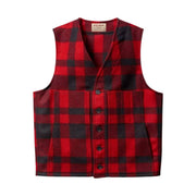 Filson Men's Mackinaw Wool Vest - Red/Black by Lenny's Shoe & Apparel
