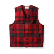 Filson Men's Mackinaw Wool Vest - Red/Black by Lenny's Shoe & Apparel