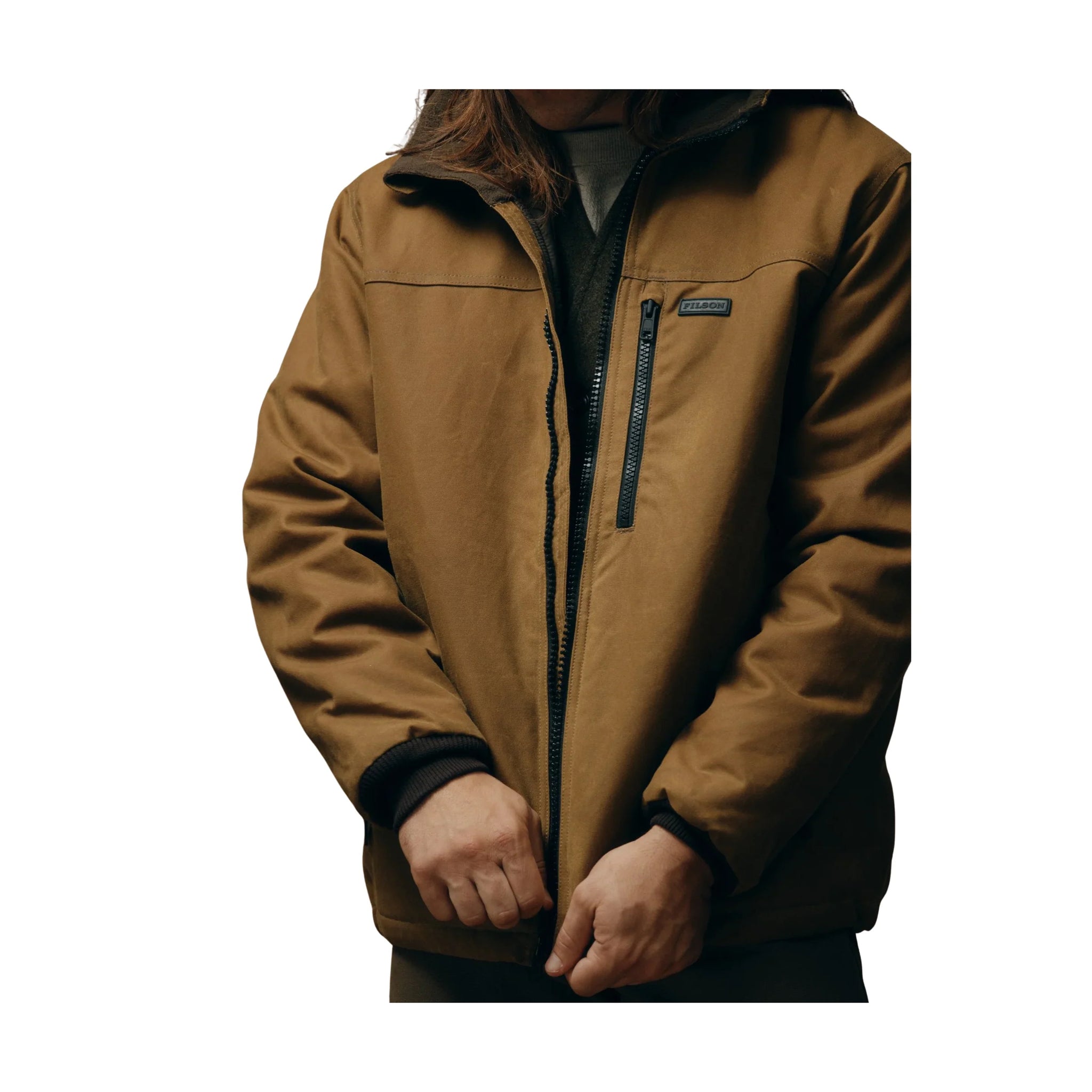 Filson Men's Tin Cloth Primaloft Jacket - Dark Tan by Lenny's Shoe & Apparel