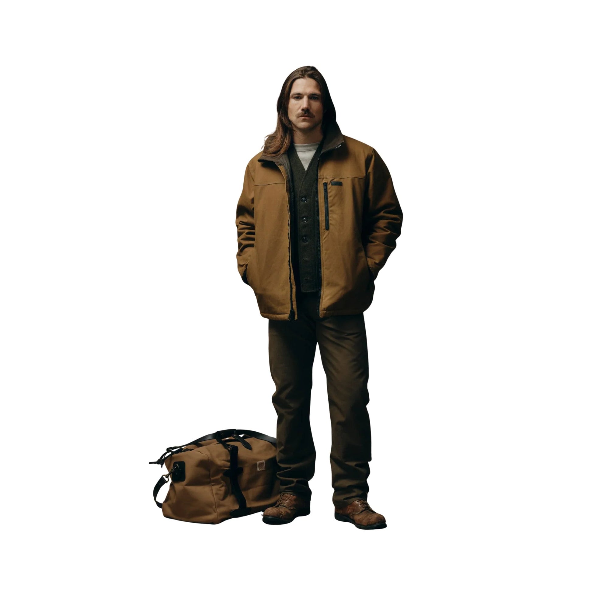 Filson Men's Tin Cloth Primaloft Jacket - Dark Tan by Lenny's Shoe & Apparel