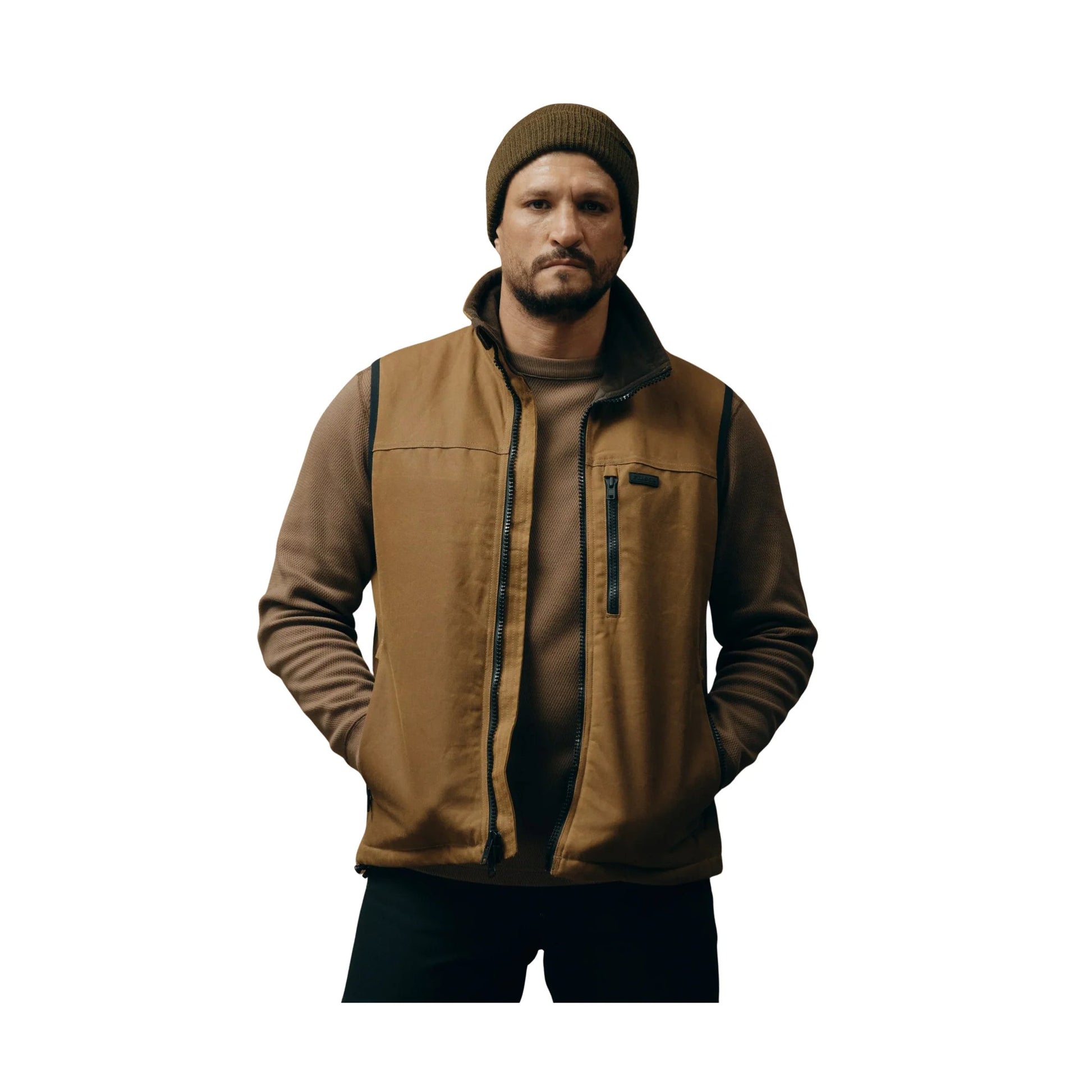 Filson Men's Tin Cloth Primaloft Vest - Dark Tan by Lenny's Shoe & Apparel