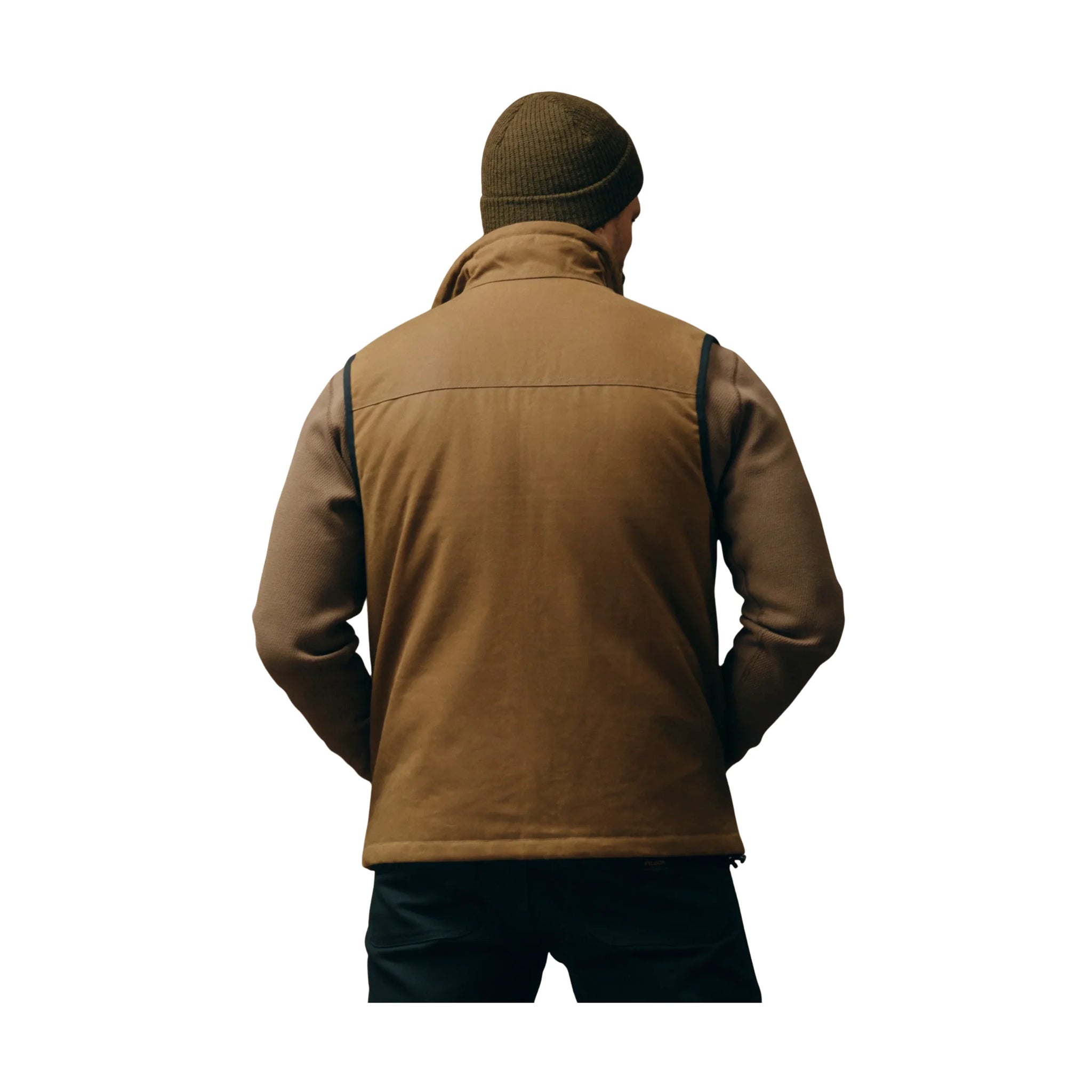 Filson Men's Tin Cloth Primaloft Vest - Dark Tan by Lenny's Shoe & Apparel