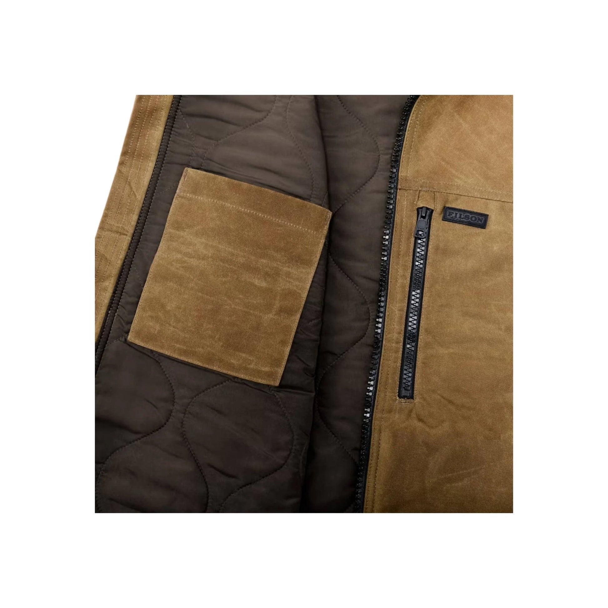 Filson Men's Tin Cloth Primaloft Vest - Dark Tan by Lenny's Shoe & Apparel