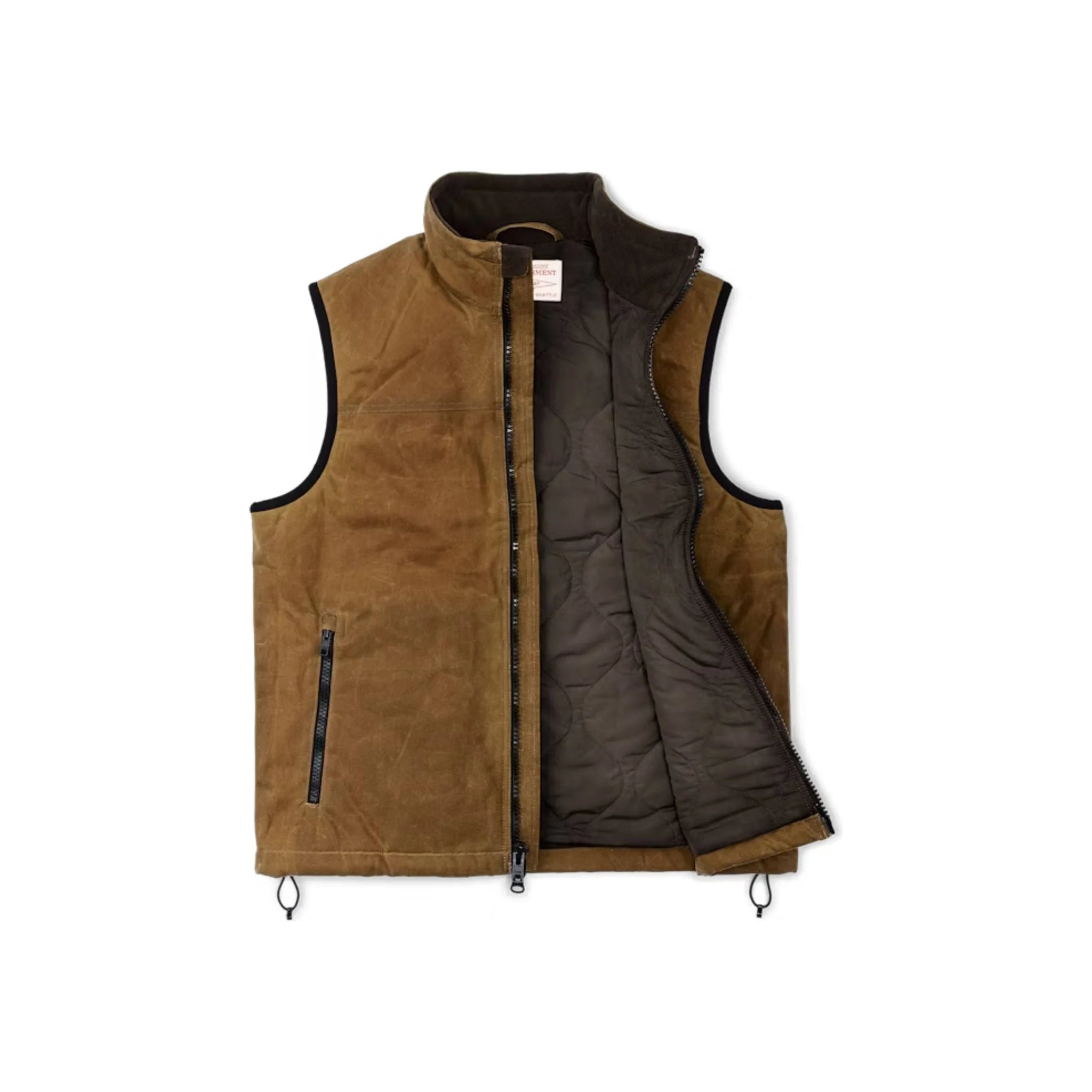 Filson Men's Tin Cloth Primaloft Vest - Dark Tan by Lenny's Shoe & Apparel