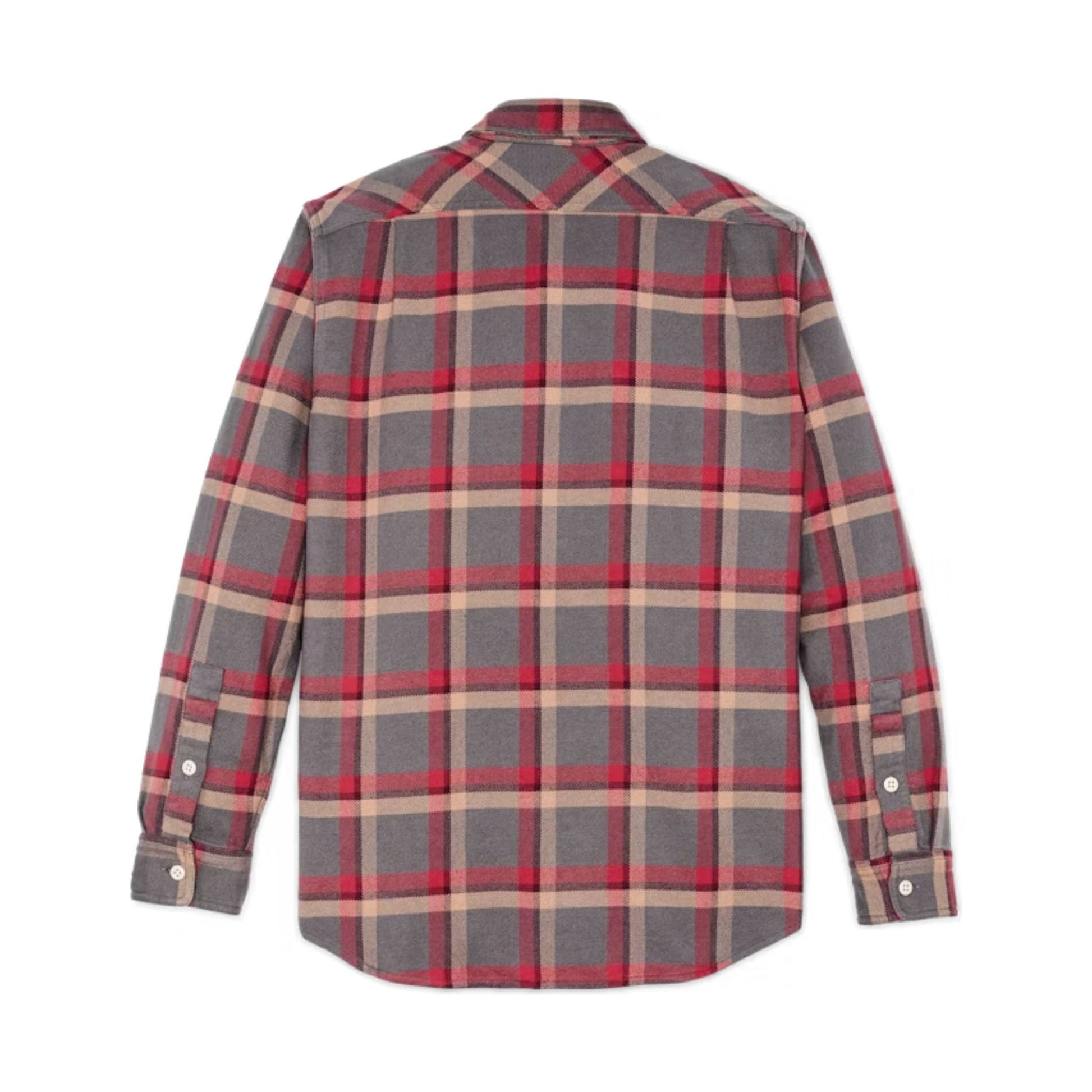 Filson Men's Vintage Flannel Work Shirt - Gray Red Multi Plaid by Lenny's Shoe & Apparel