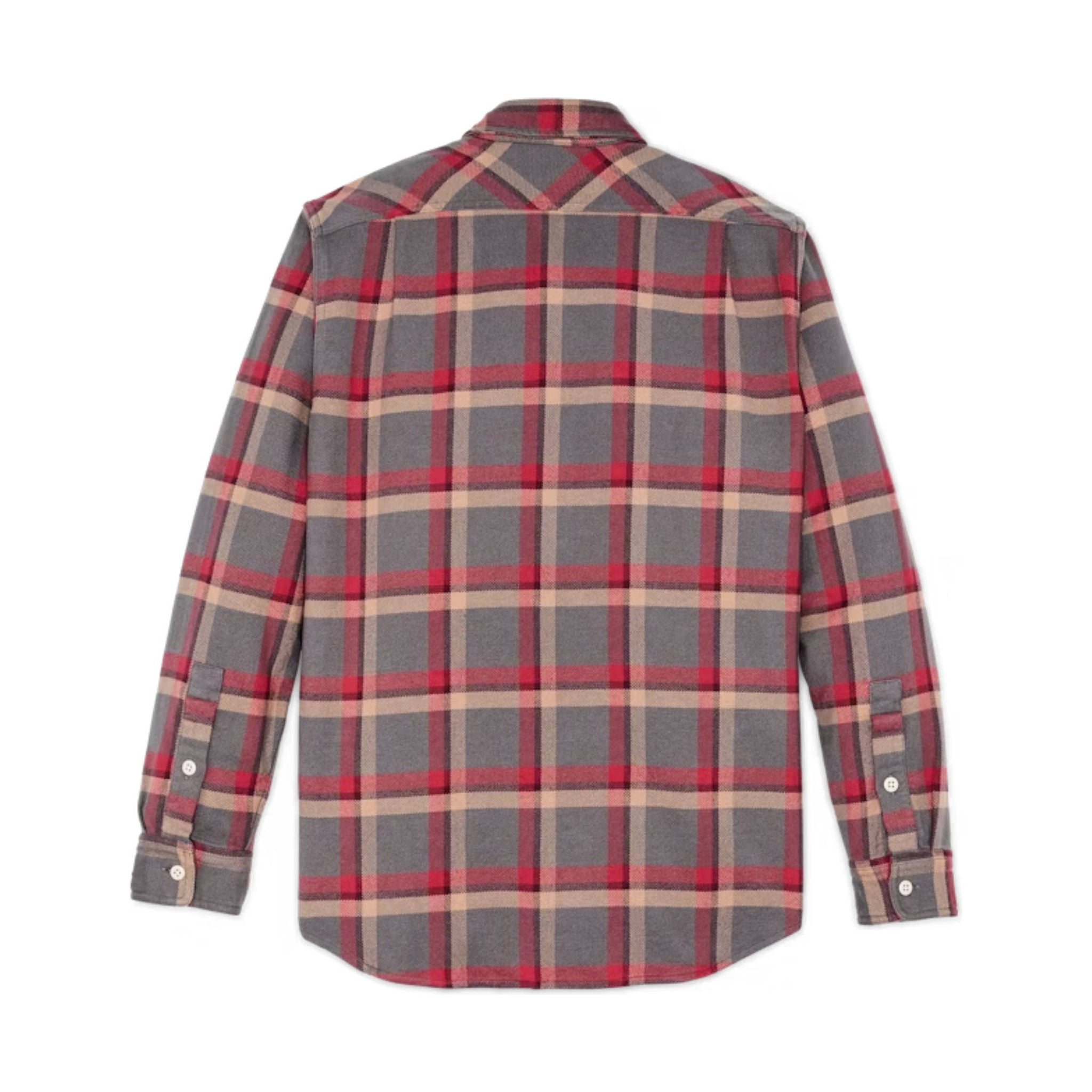Filson Men's Vintage Flannel Work Shirt - Gray Red Multi Plaid by Lenny's Shoe & Apparel