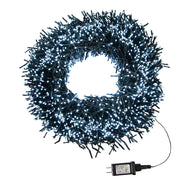 3000-Light Cool White LED White Wire Cluster Garland