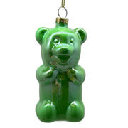 Glow In The Dark Bear Ornament - Green
