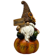 Welcome Fall Gnome on Pumpkin