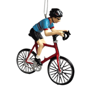Bicycle Riding Ornament - Red Bike