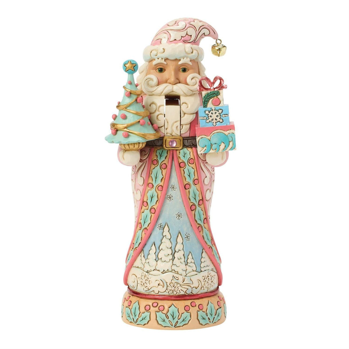 Nutcracker Santa Tree Figurine Pastel