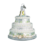 Old World Christmas Wedding Cake Glass Blown Ornament