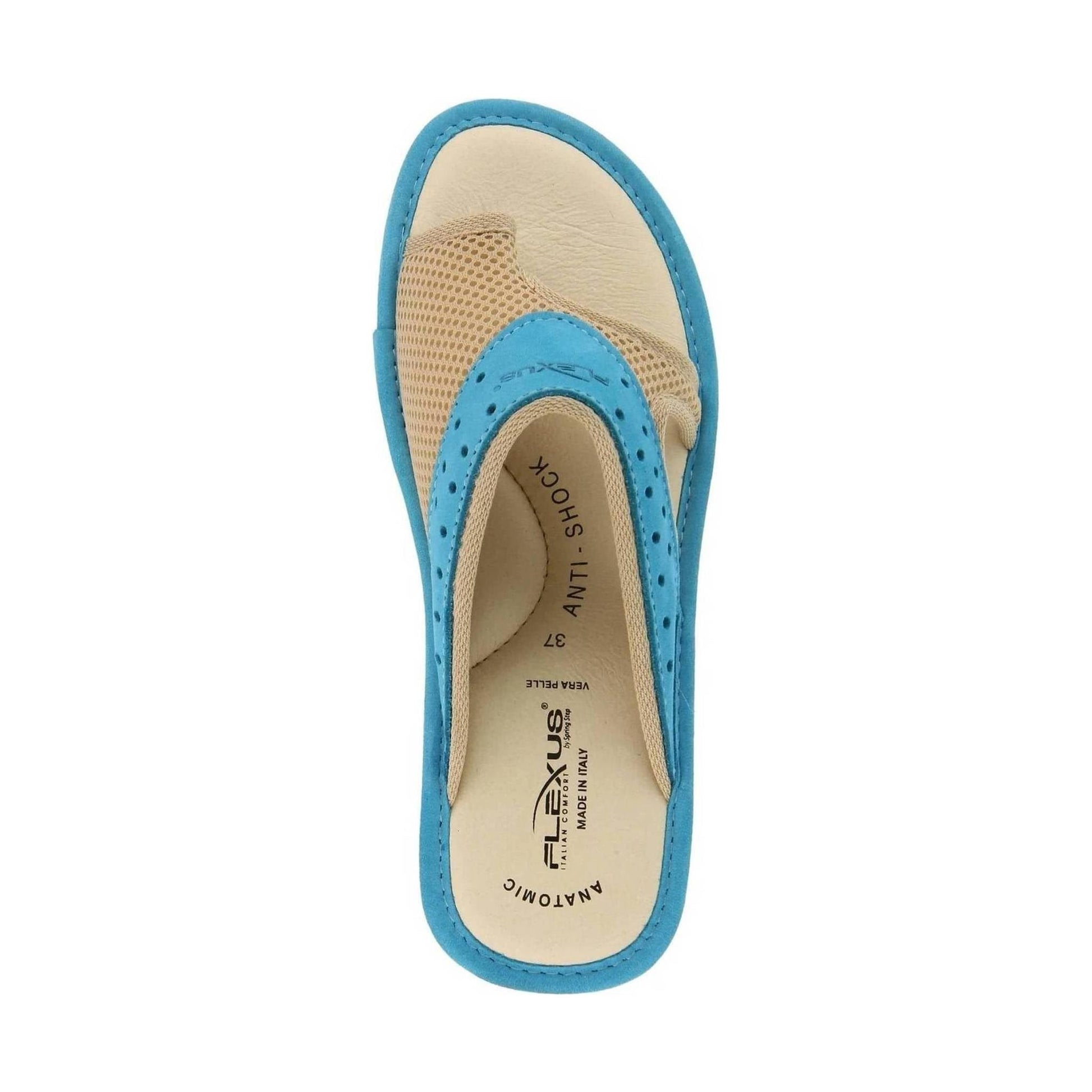 Flexus Pascalle Slide Sandal - Turquoise by Lenny's Shoe & Apparel