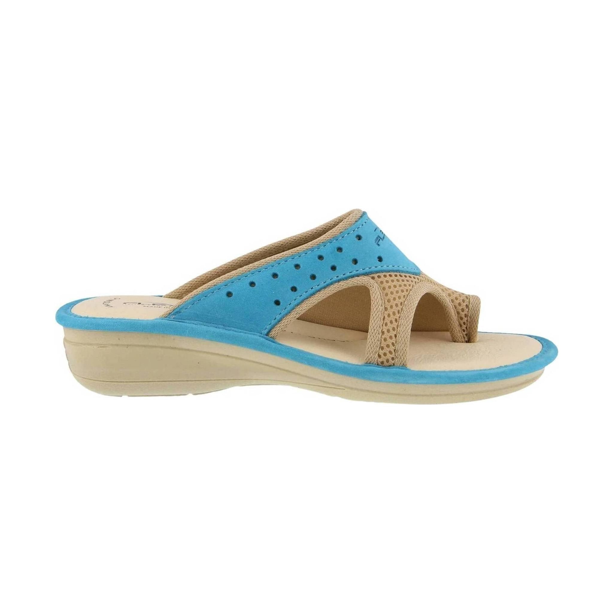 Flexus Pascalle Slide Sandal - Turquoise by Lenny's Shoe & Apparel