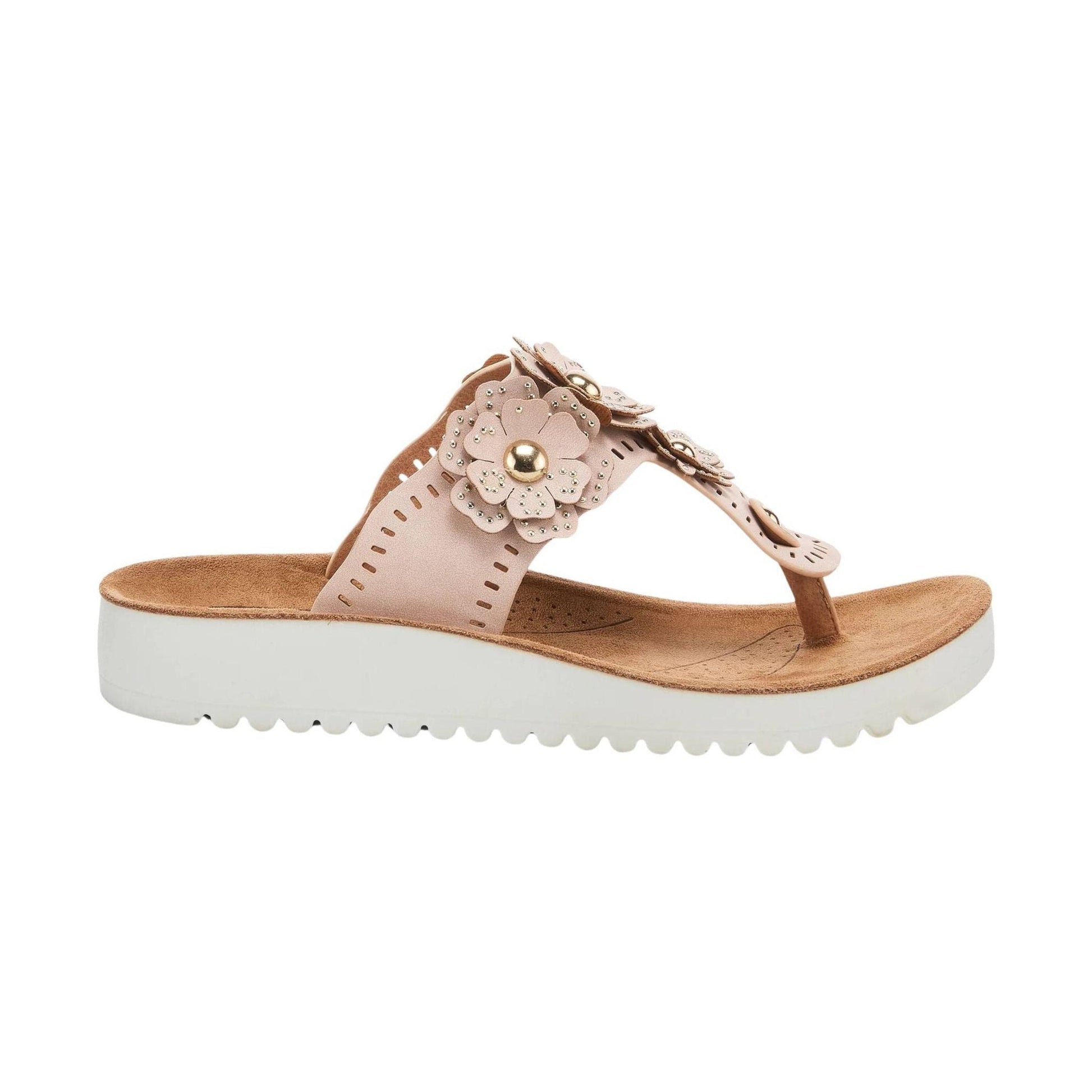 Flexus Women's Bayview Thong Sandals - Blush by Lenny's Shoe & Apparel