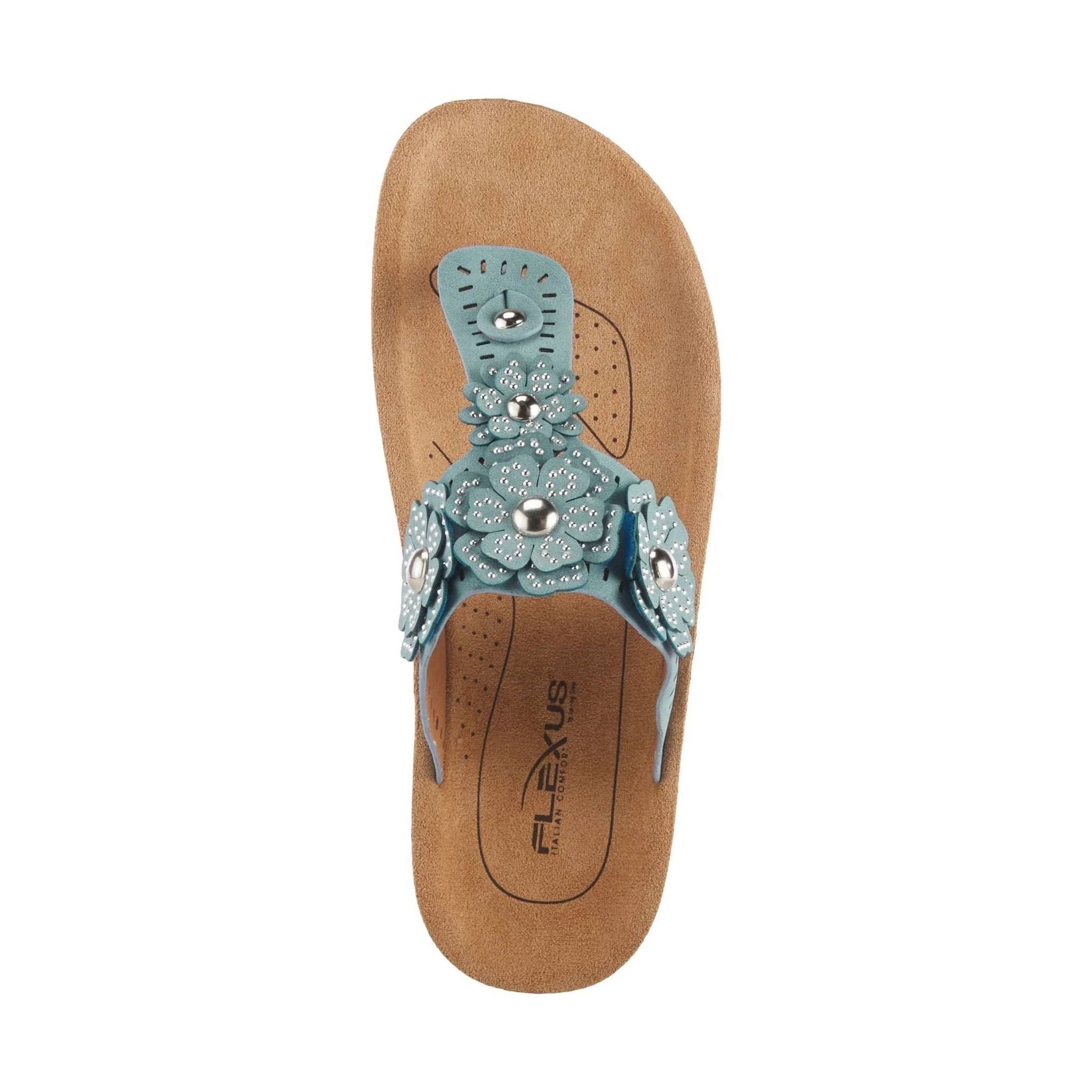 Flexus Women's Bayview Thong Sandals - Sky Blue by Lenny's Shoe & Apparel