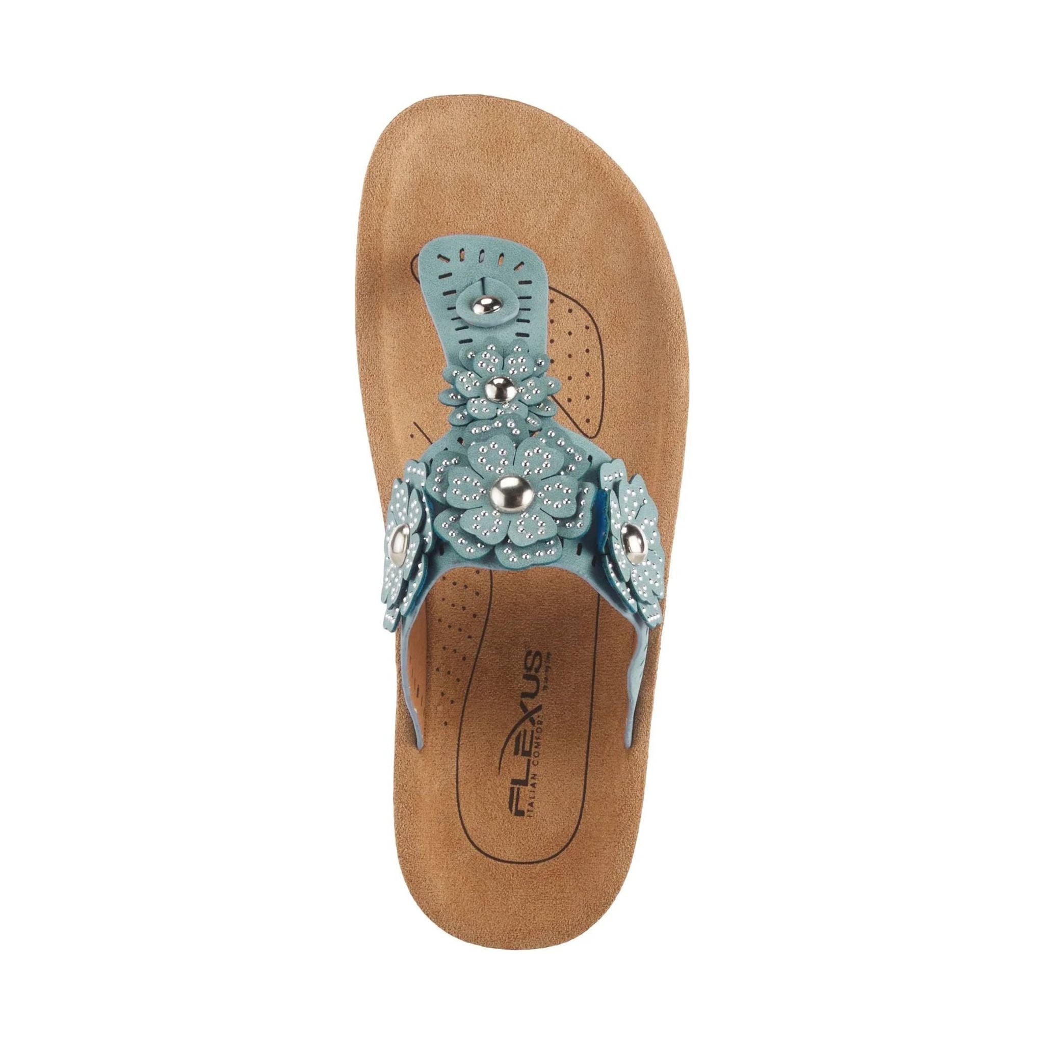 Flexus Women's Bayview Thong Sandals - Sky Blue by Lenny's Shoe & Apparel