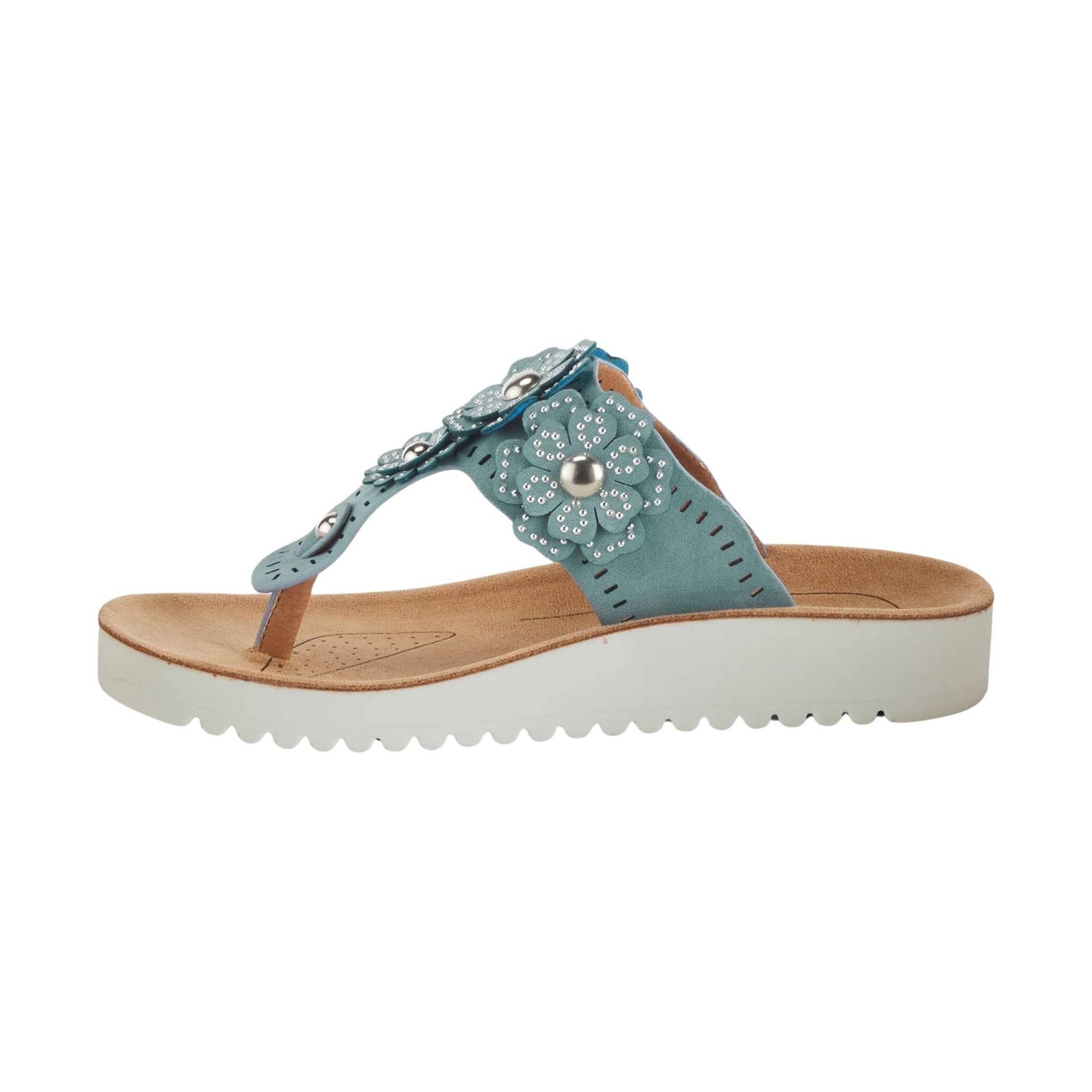 Flexus Women's Bayview Thong Sandals - Sky Blue by Lenny's Shoe & Apparel