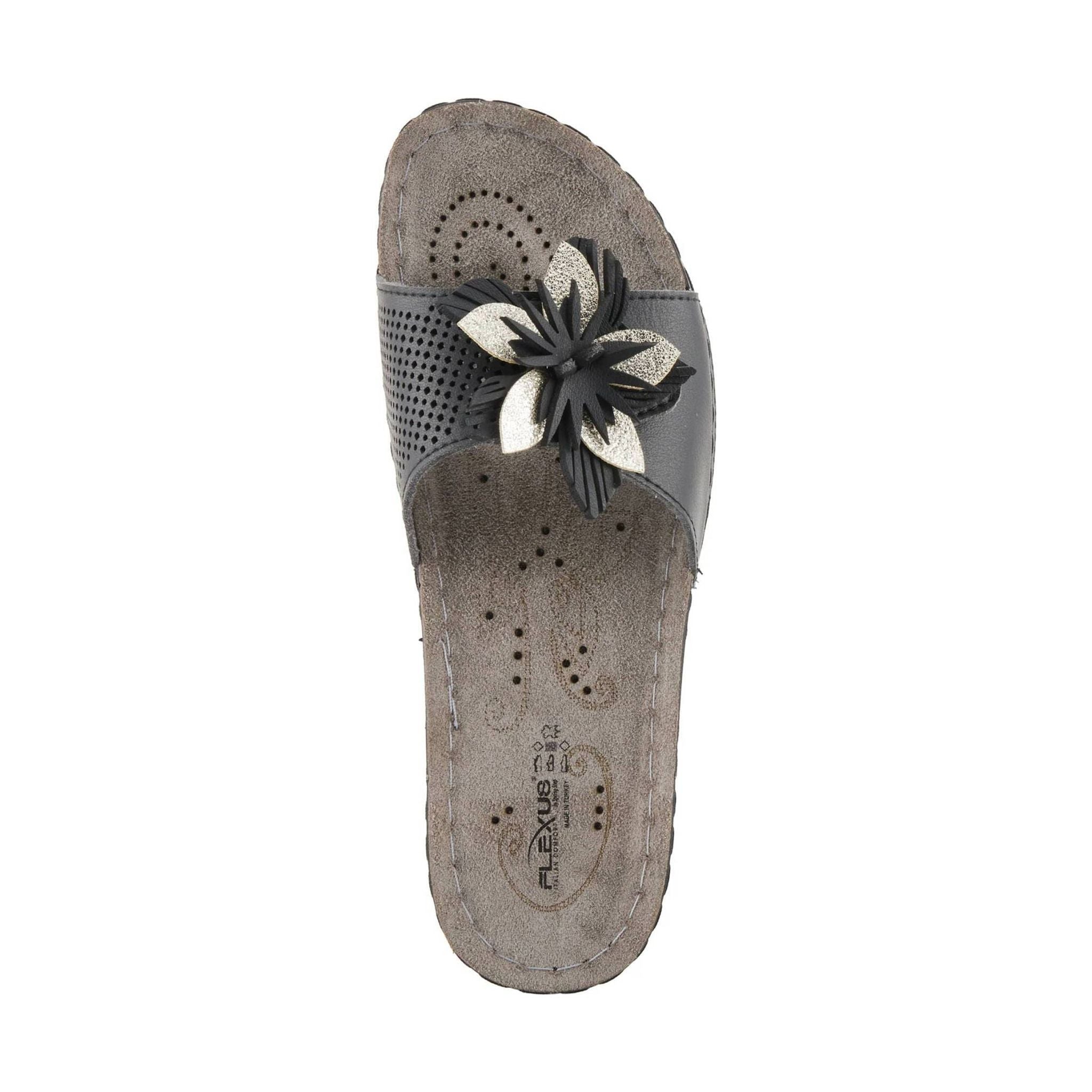 Flexus Women's Flowerstars Sandals - Black by Lenny's Shoe & Apparel