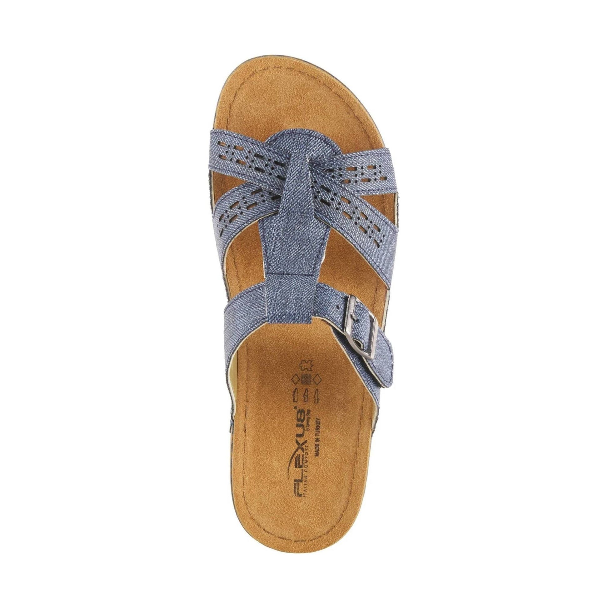 Flexus Women's Nery Jeans Slide Sandals - Navy by Lenny's Shoe & Apparel