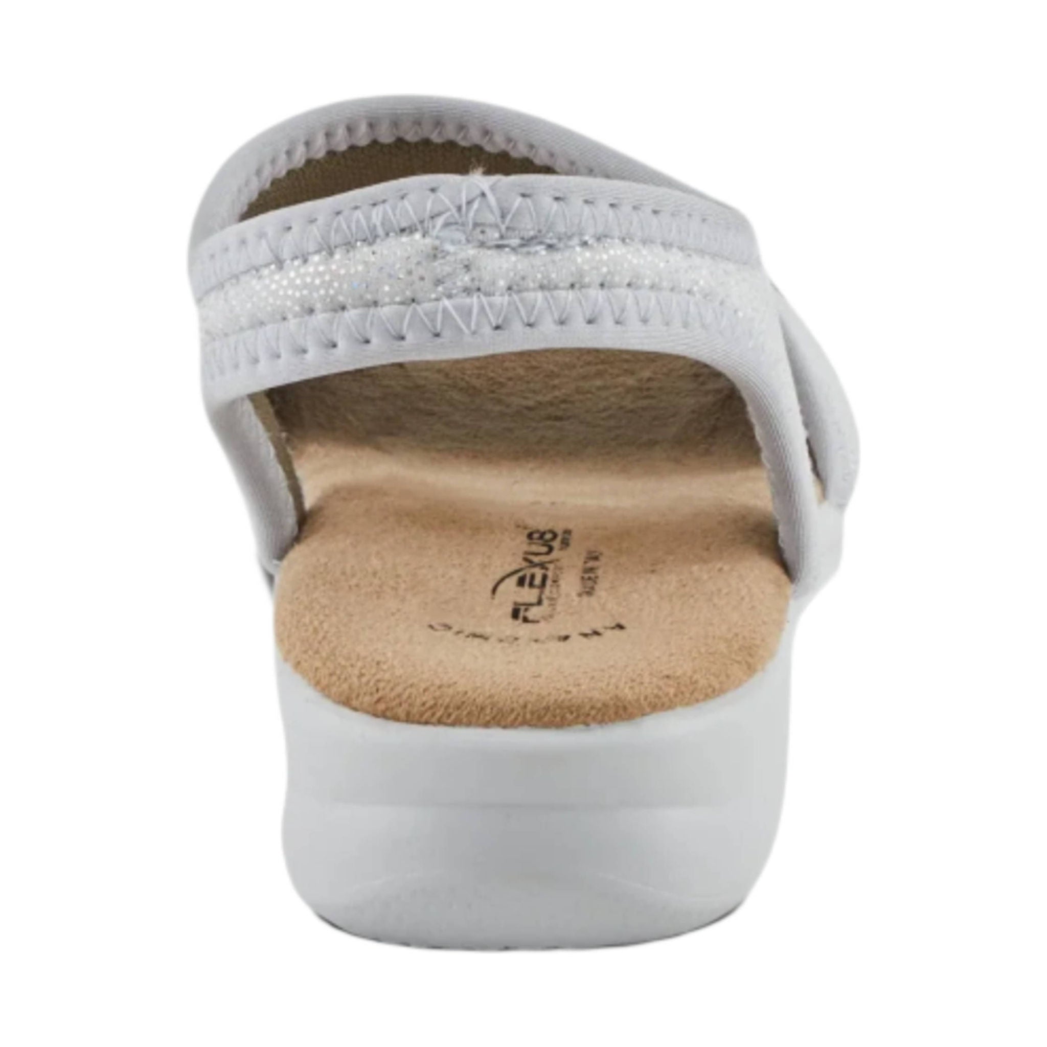 Flexus Women's Nyaman Pindott Sandal - Silver by Lenny's Shoe & Apparel