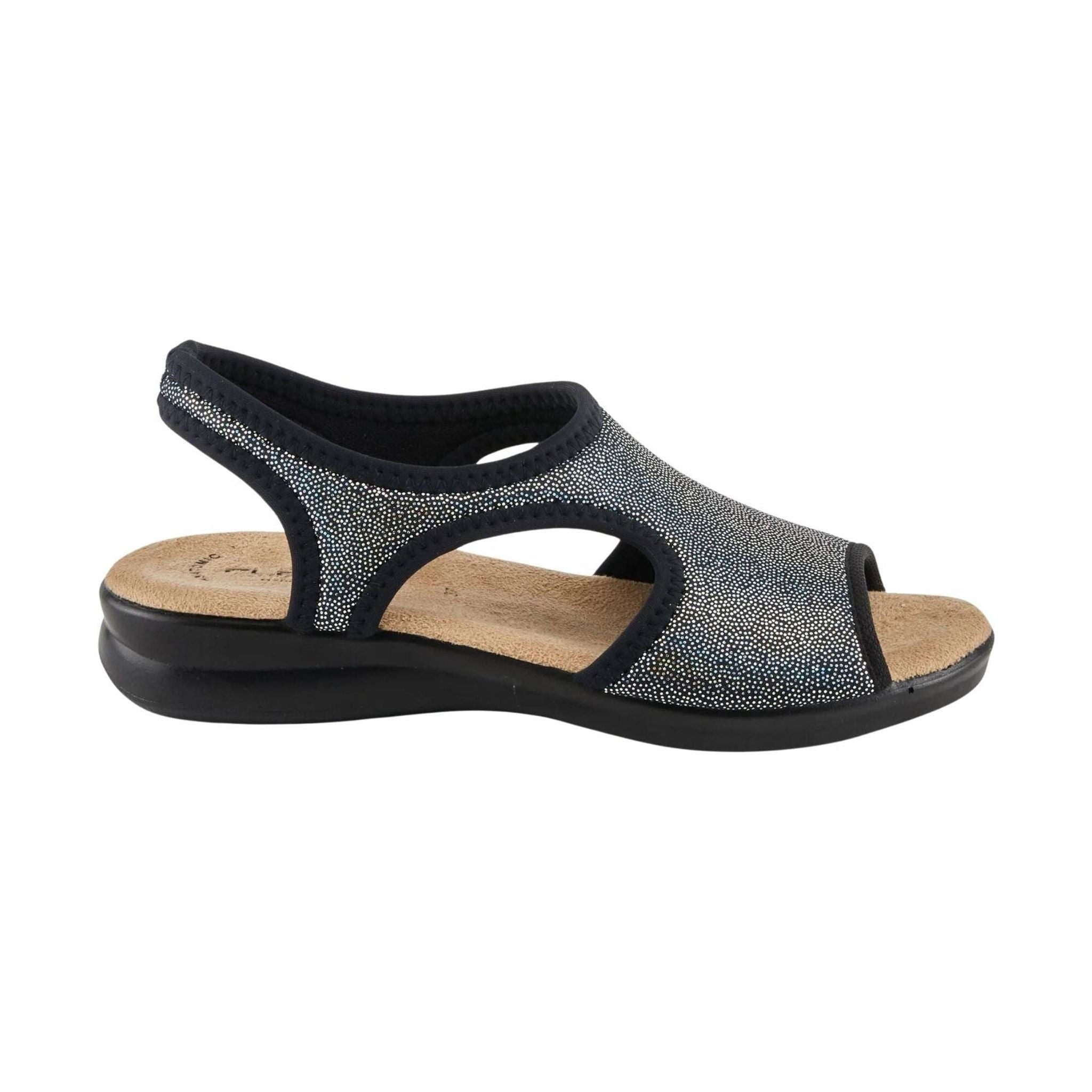 Flexus Women's Nyaman Sandal - Pindott Black by Lenny's Shoe & Apparel