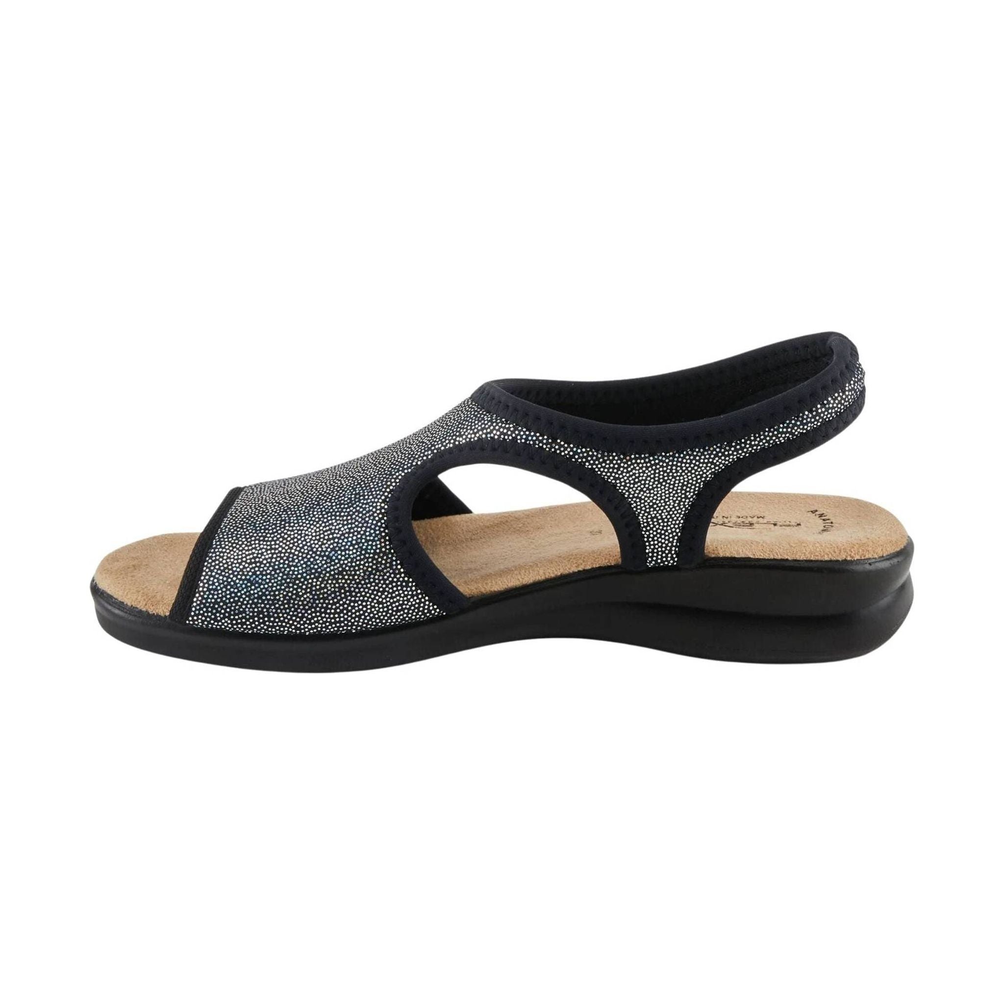 Flexus Women's Nyaman Sandal - Pindott Black by Lenny's Shoe & Apparel