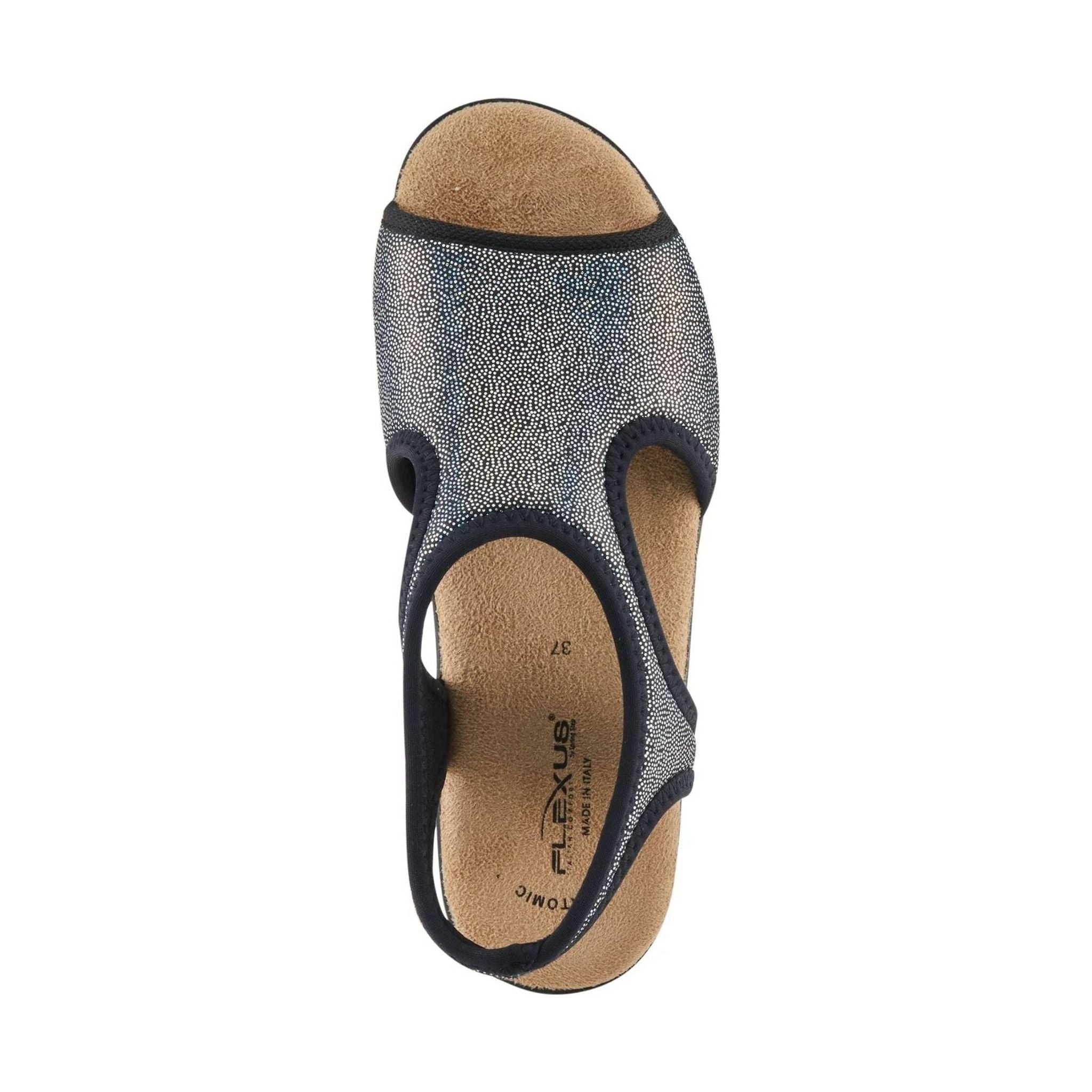 Flexus Women's Nyaman Sandal - Pindott Black by Lenny's Shoe & Apparel