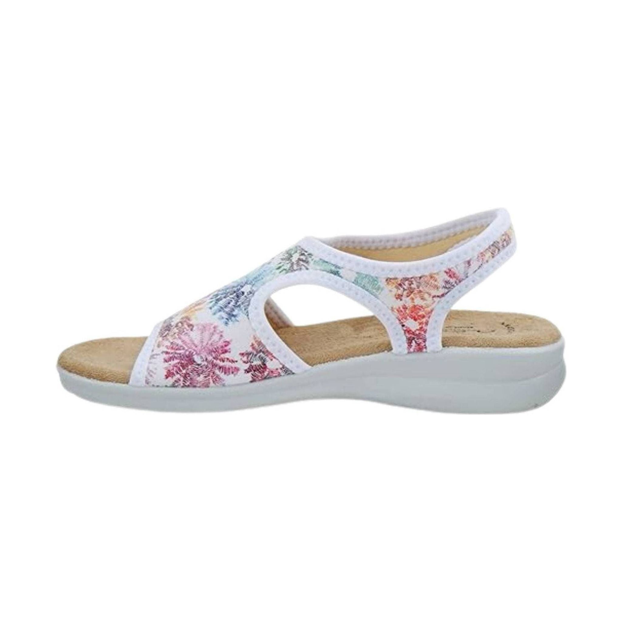 Flexus Women's Nyaman Sandal - White Multi by Lenny's Shoe & Apparel