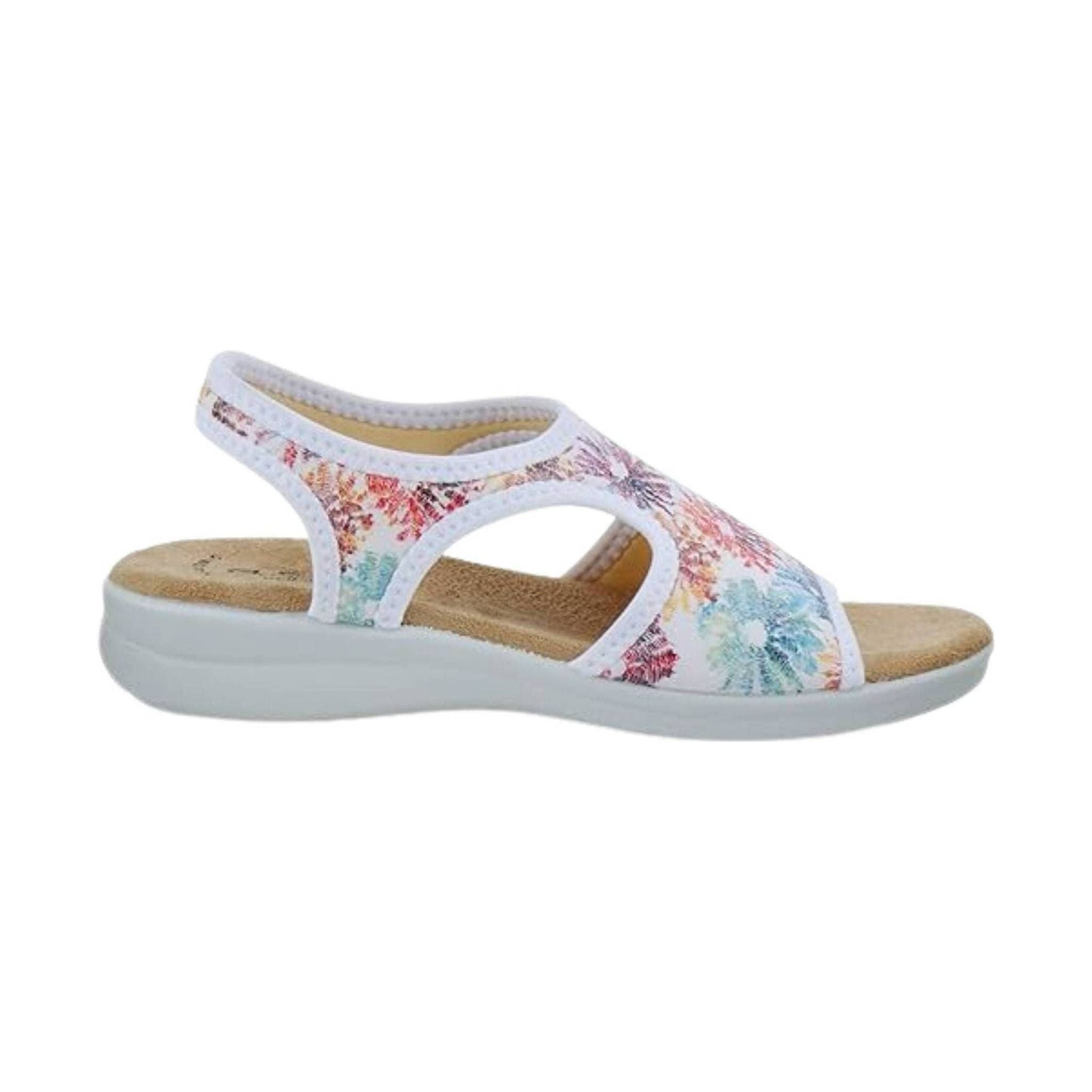 Flexus Women's Nyaman Sandal - White Multi by Lenny's Shoe & Apparel