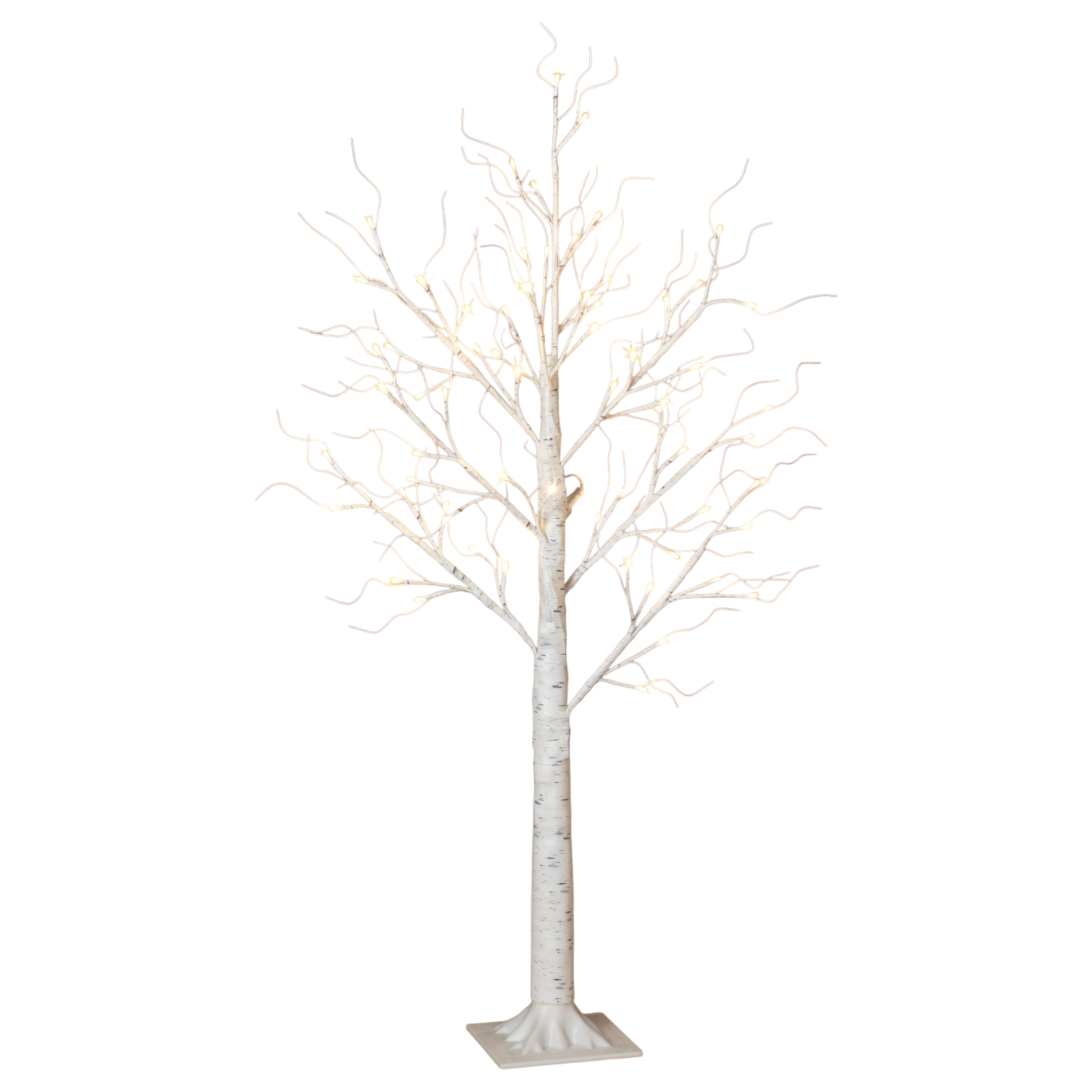 Lighted Birch Tree - 4 Foot - 64 LED Warm White Lights