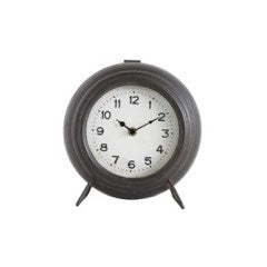 Clock Mantel Top Metal Black by Homeportonline