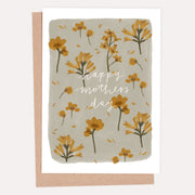 Yellow Floral Happy Mother's Day Card