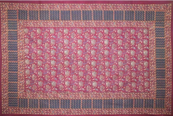 Tapestry Twin Size Floral Pastel Napthol Red by Homeportonline